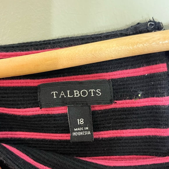 Talbots Black/Pink Stripped Dress - Picture 4 of 4